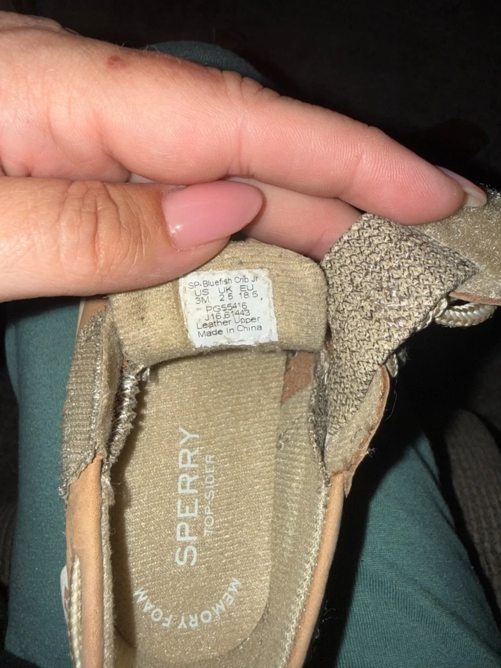 Sperry Top-Sider Bluefish Crib Jr Toddler Brown Leather Boat Shoes Size 3M